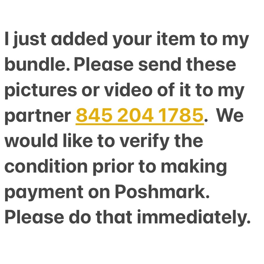 Pls text pics of your item I just added to my bundle to my partner 845 2041785.